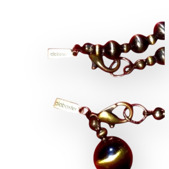 Vintage Signed Alabaster
Co. Matinee Necklace & Matching Bracelet - Picture 5 of 5